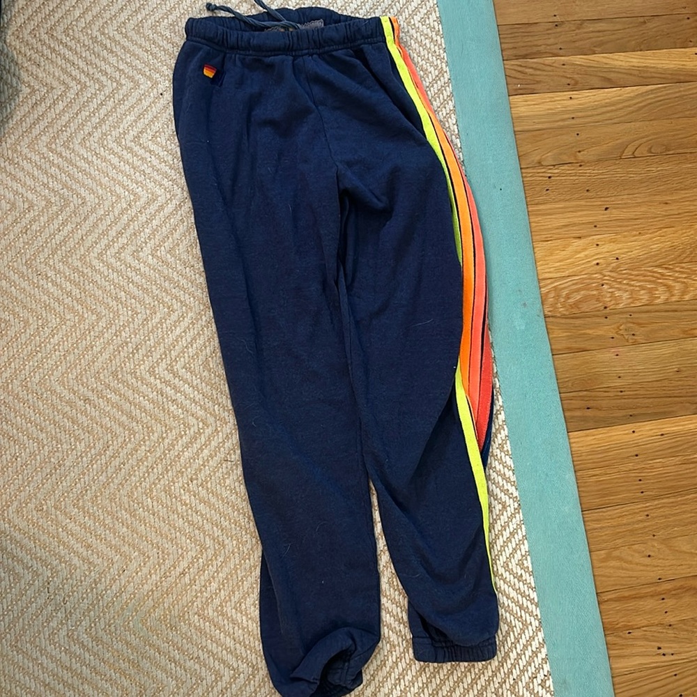 Aviator Nation Navy Stripe Sweatpants